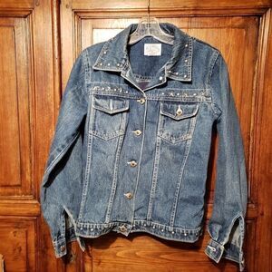 Vintage 90s Carolina Blues Denim Jacket Studs M